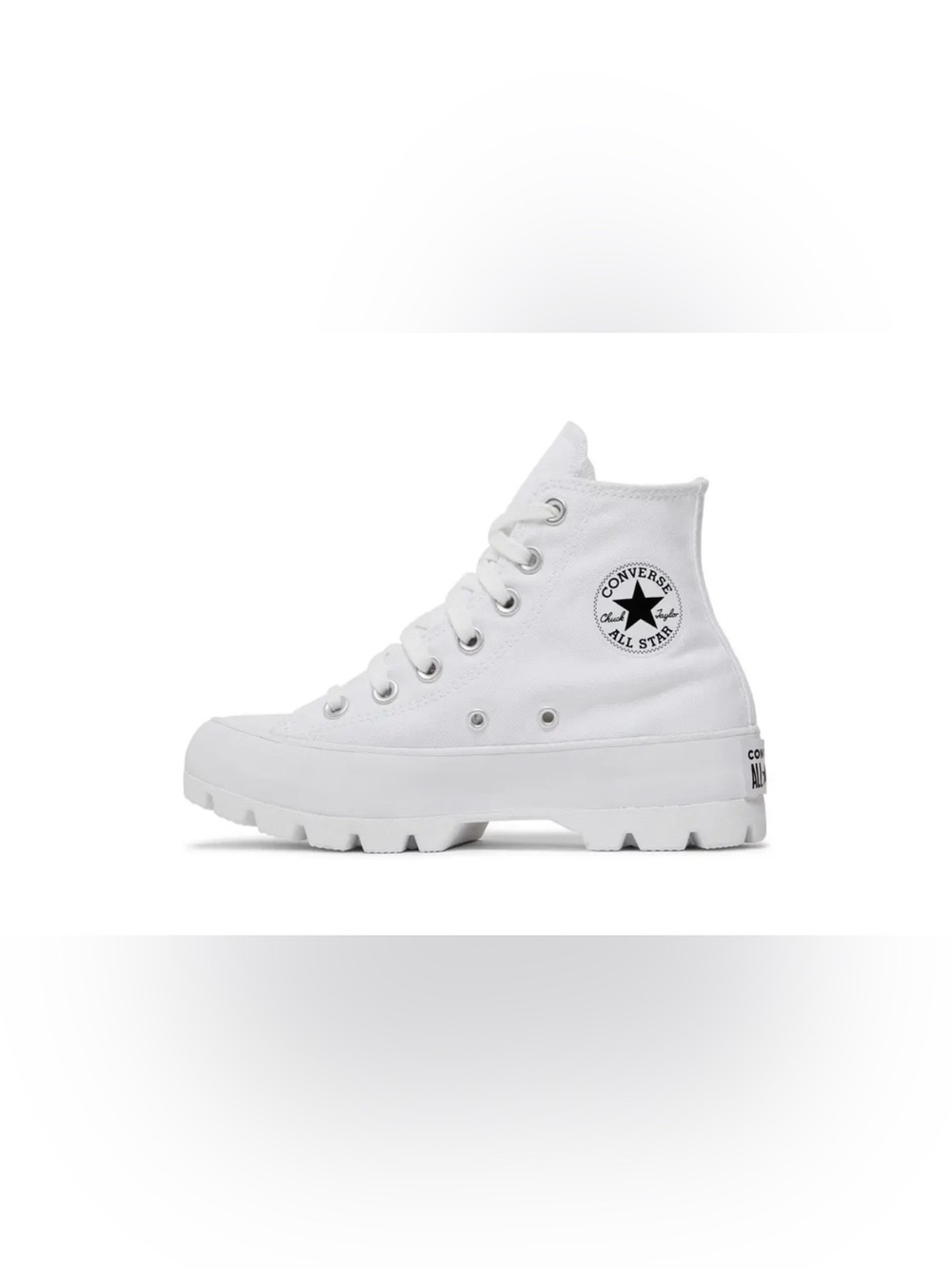 Converse White Hi-Top Lugged Platform Sneakers